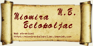 Miomira Belopoljac vizit kartica